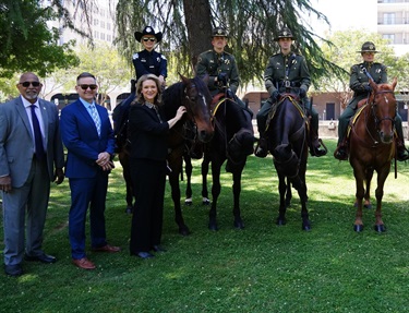 District Attorney Lisa Smittcamp and colleagues paying tribute at the Peace Officer's Memorial celebration.